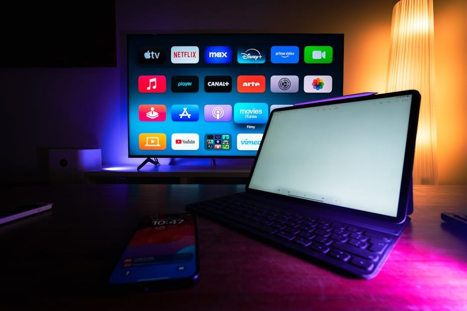Easy IPTV setup process on multiple devices including smartphone, tablet, and smart TV