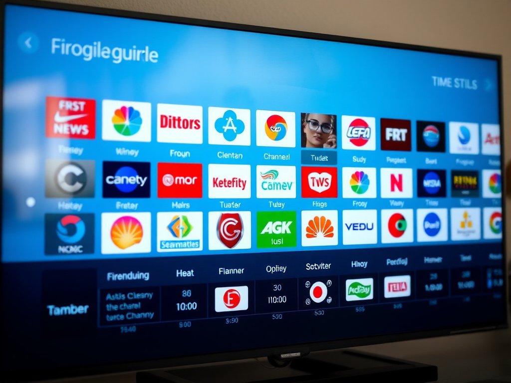 Electronic program guide for IPTV8K showing international channel lineup and schedule