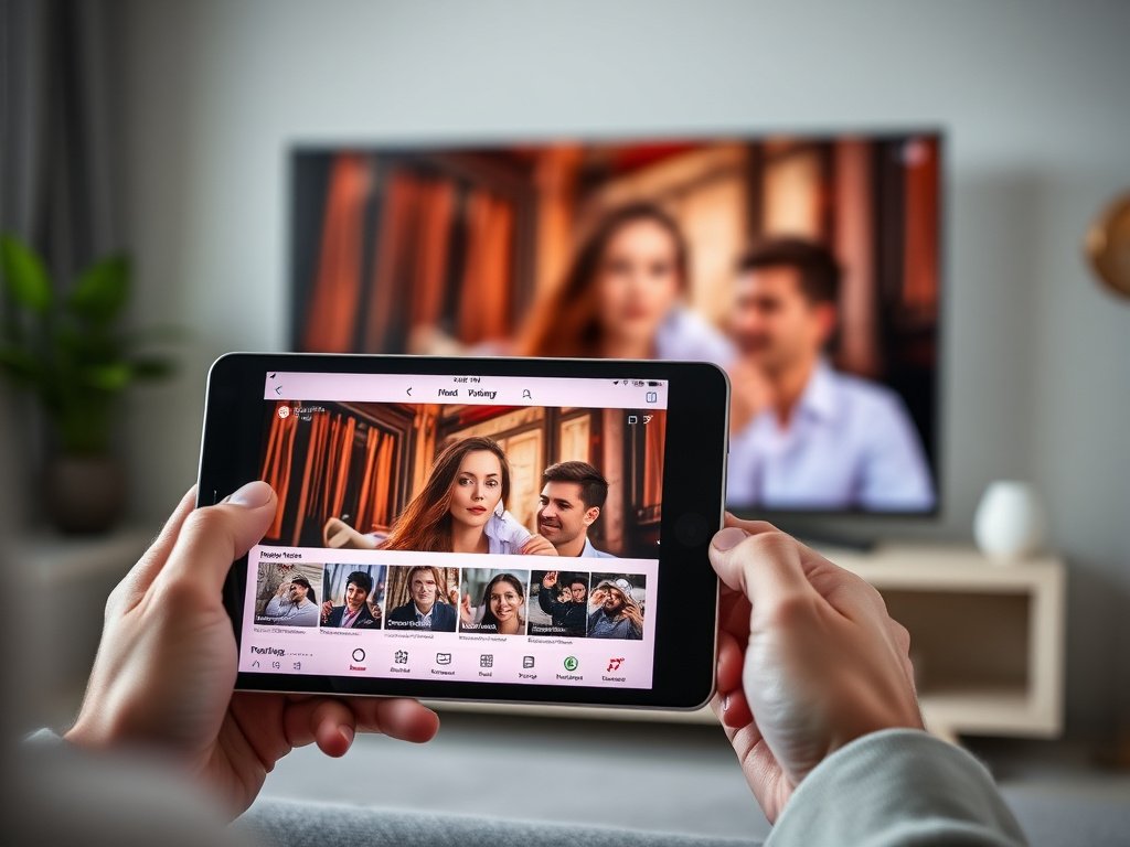 Multiple devices displaying Strong IPTV 8K including smartphone tablet and smart TV