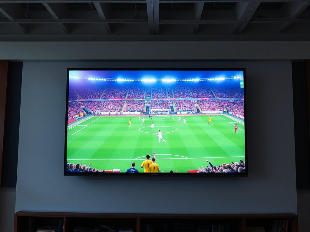 Smart TV displaying IPTV Strong Pro premium quality 8K sports streaming content