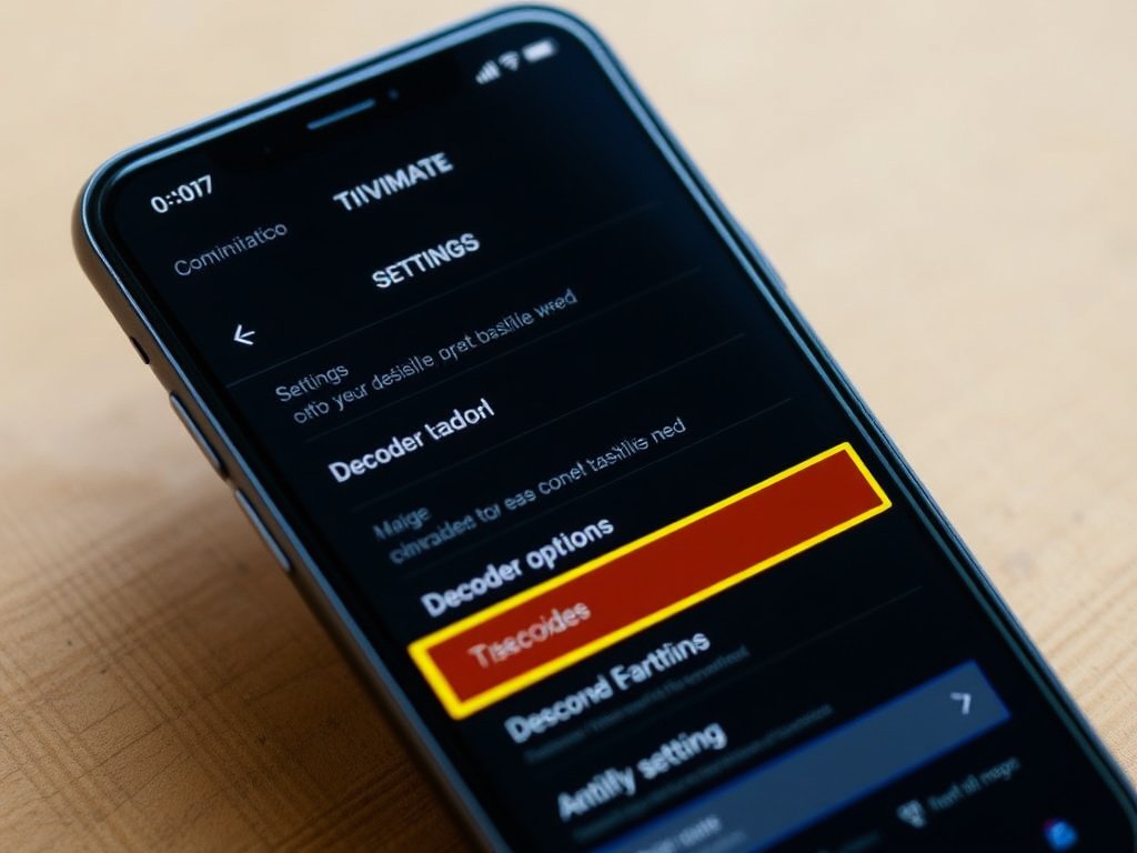 TiviMate application settings screen with strong 8k tivimate configuration options