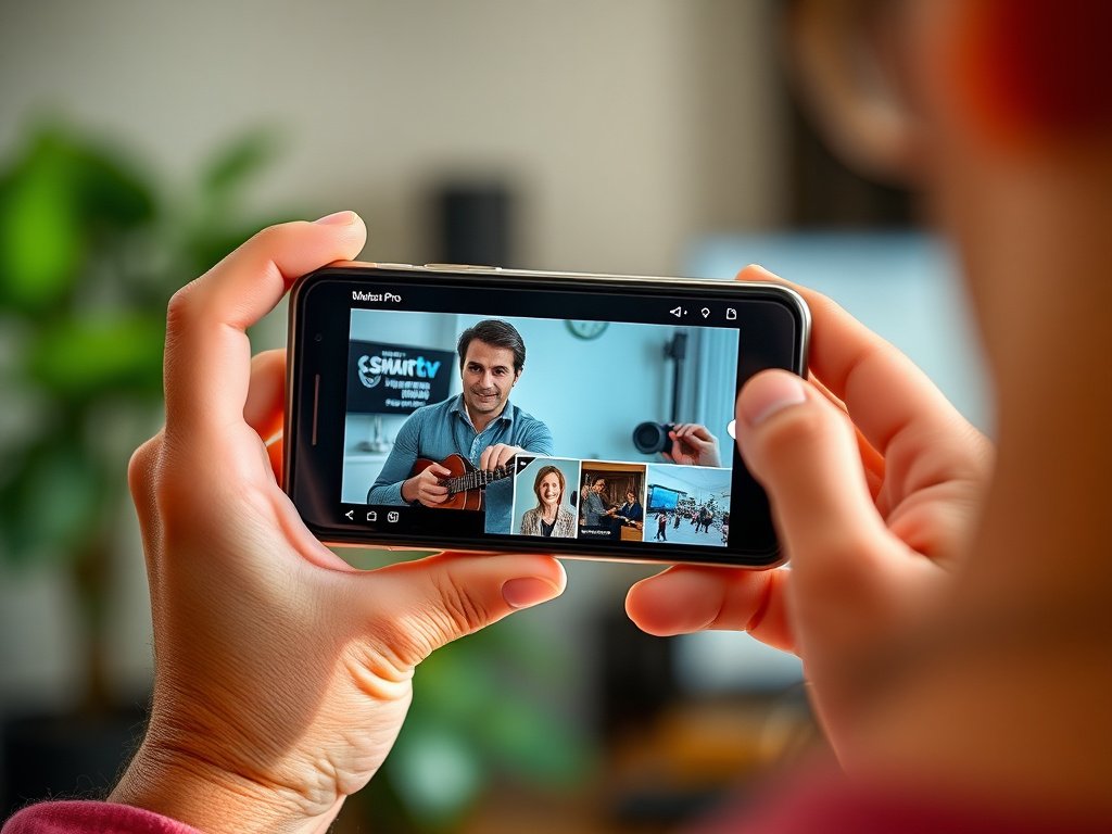 IPTV Smarters Pro app on a smartphone