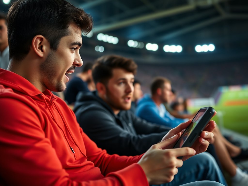 Watching sports on phone with IPTV
